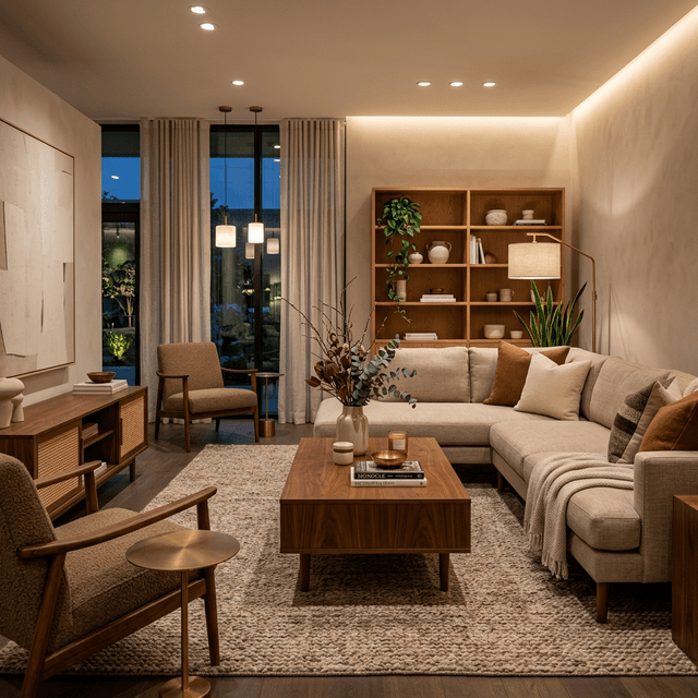 Salón amueblado con estilo en Guadix